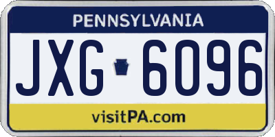 PA license plate JXG6096
