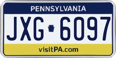 PA license plate JXG6097