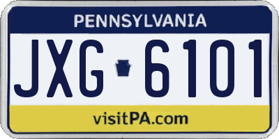 PA license plate JXG6101