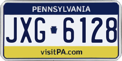 PA license plate JXG6128