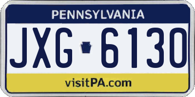 PA license plate JXG6130