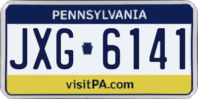 PA license plate JXG6141