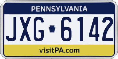 PA license plate JXG6142