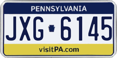 PA license plate JXG6145