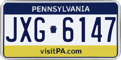 PA license plate JXG6147