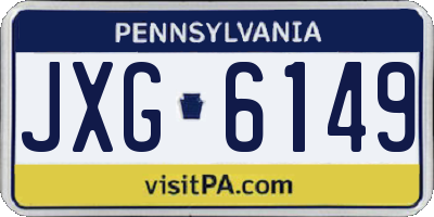 PA license plate JXG6149