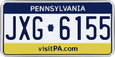 PA license plate JXG6155