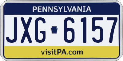 PA license plate JXG6157