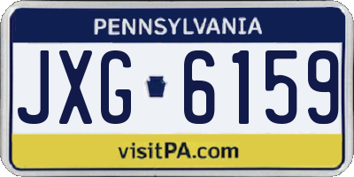 PA license plate JXG6159