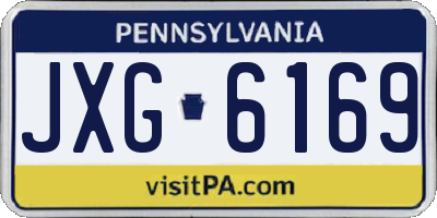 PA license plate JXG6169
