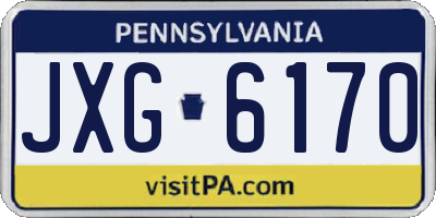 PA license plate JXG6170