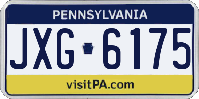PA license plate JXG6175