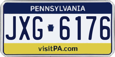 PA license plate JXG6176