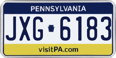 PA license plate JXG6183