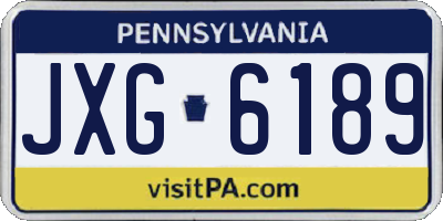 PA license plate JXG6189
