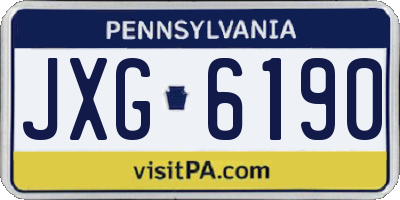 PA license plate JXG6190