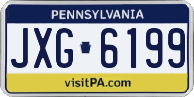 PA license plate JXG6199