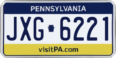 PA license plate JXG6221