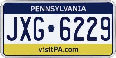 PA license plate JXG6229