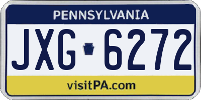 PA license plate JXG6272
