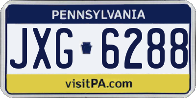 PA license plate JXG6288