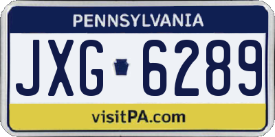PA license plate JXG6289