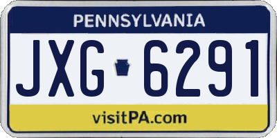 PA license plate JXG6291