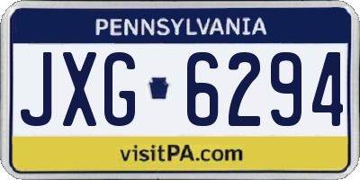 PA license plate JXG6294