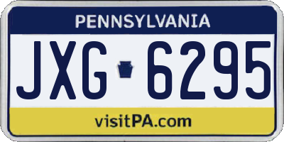 PA license plate JXG6295