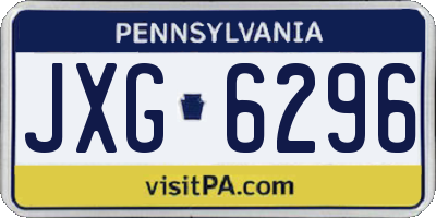 PA license plate JXG6296