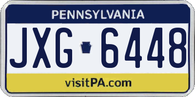 PA license plate JXG6448
