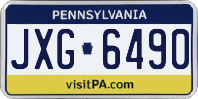 PA license plate JXG6490