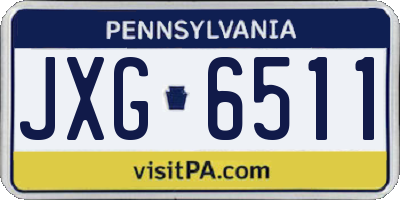PA license plate JXG6511