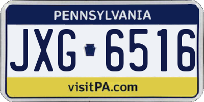 PA license plate JXG6516