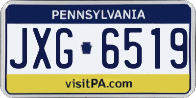 PA license plate JXG6519