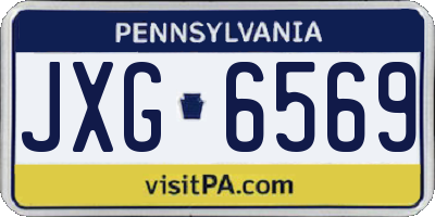 PA license plate JXG6569