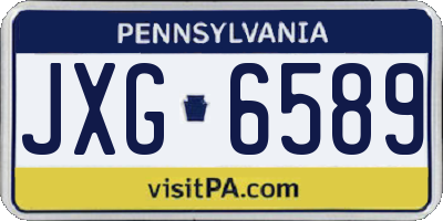 PA license plate JXG6589