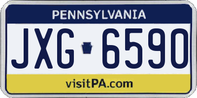 PA license plate JXG6590