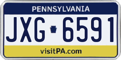 PA license plate JXG6591
