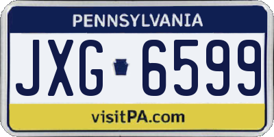 PA license plate JXG6599