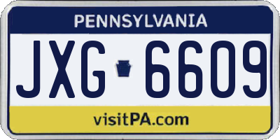 PA license plate JXG6609