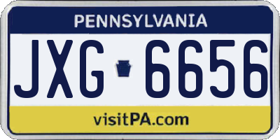 PA license plate JXG6656