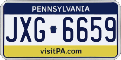 PA license plate JXG6659