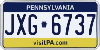 PA license plate JXG6737