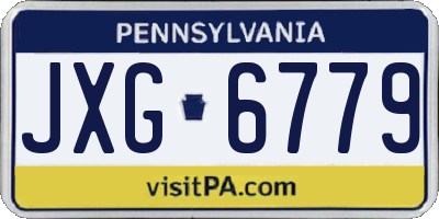 PA license plate JXG6779