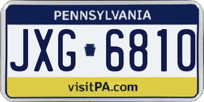 PA license plate JXG6810