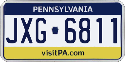 PA license plate JXG6811