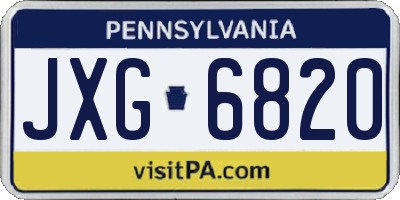 PA license plate JXG6820