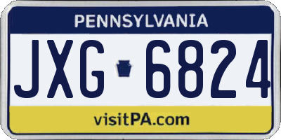 PA license plate JXG6824