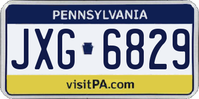 PA license plate JXG6829
